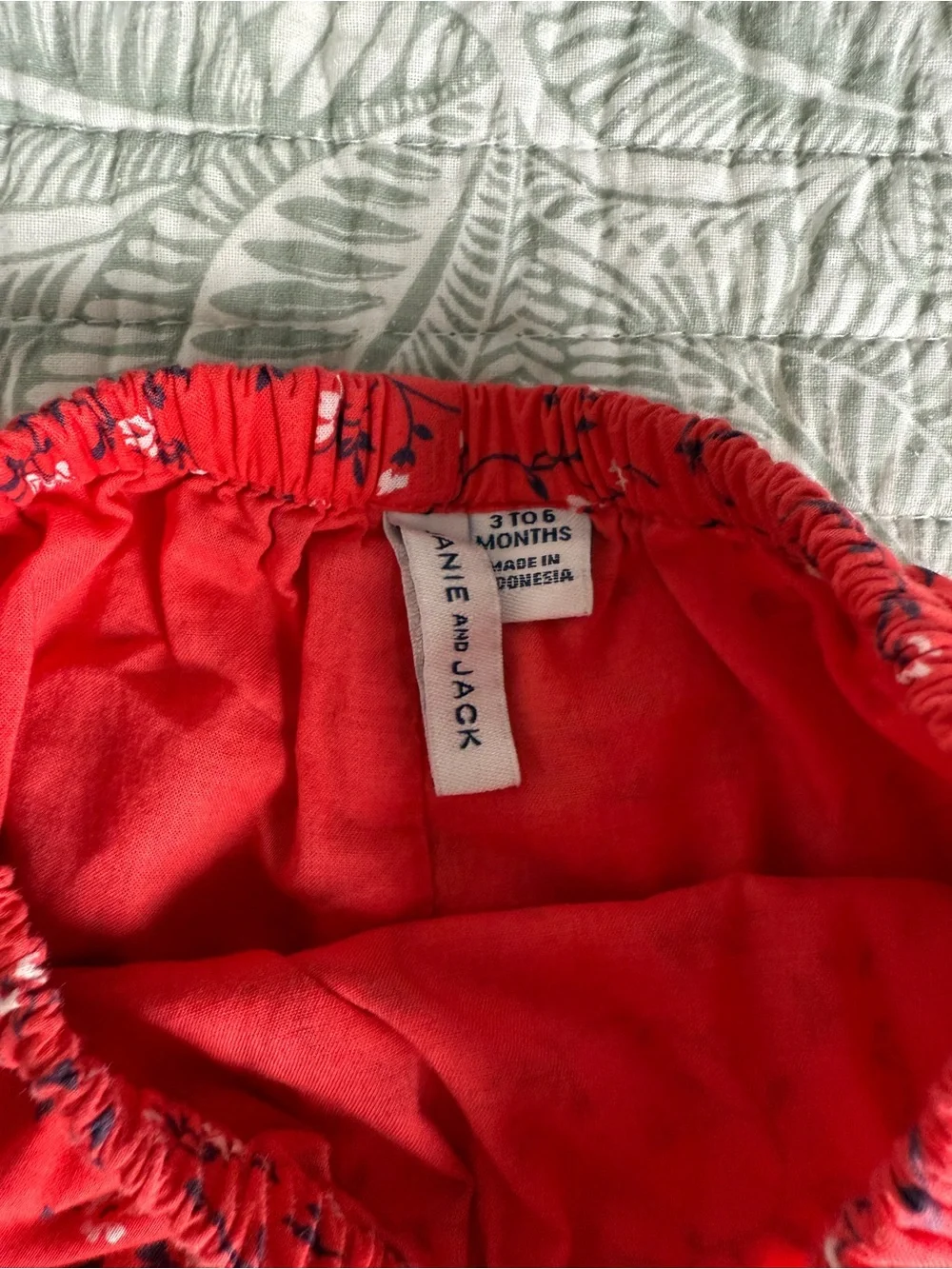 Janie and Jack Red Floral Ruffle-Shoulder Tank Matching Set